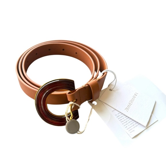 Zimmermann Brown Leather Belt With Buckle | Size Medium/Large main image 9